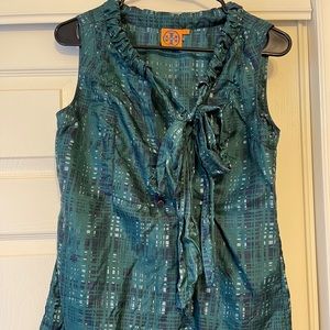 Tory Burch Printed Bow Blouse